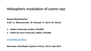 Heliospheric modulation of cosmic rays