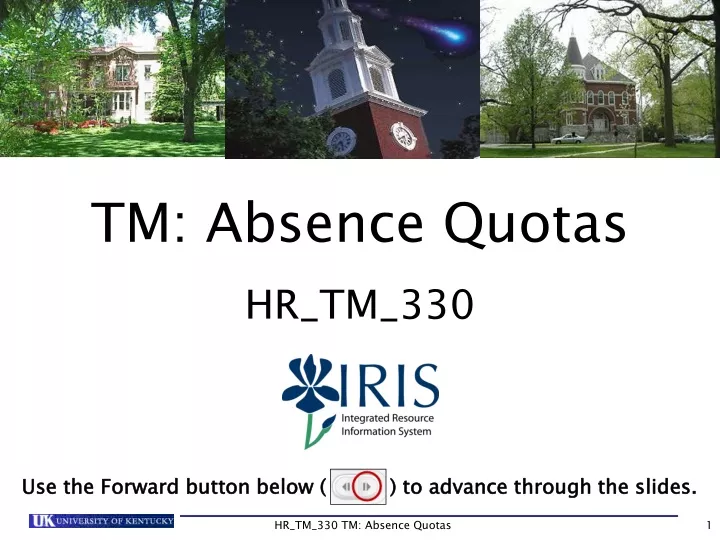 tm absence quotas hr tm 330 use the forward