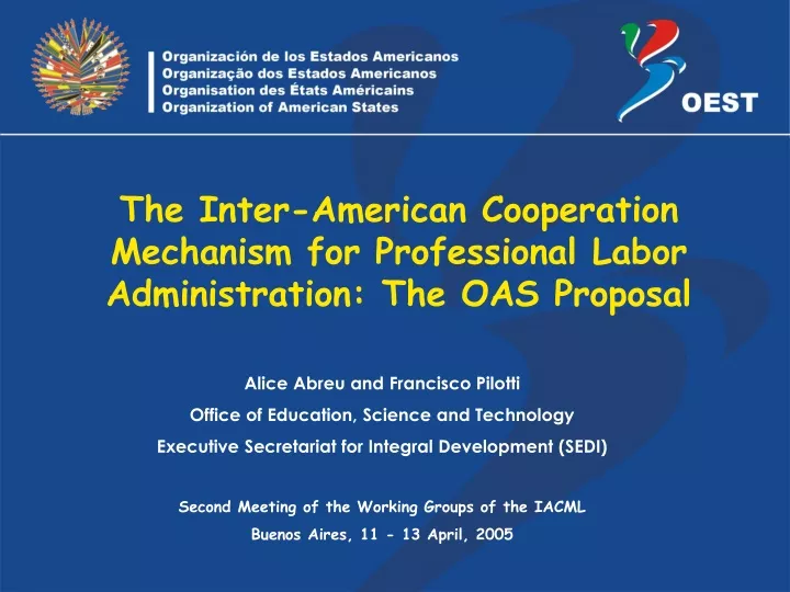 the inter american cooperation mechanism