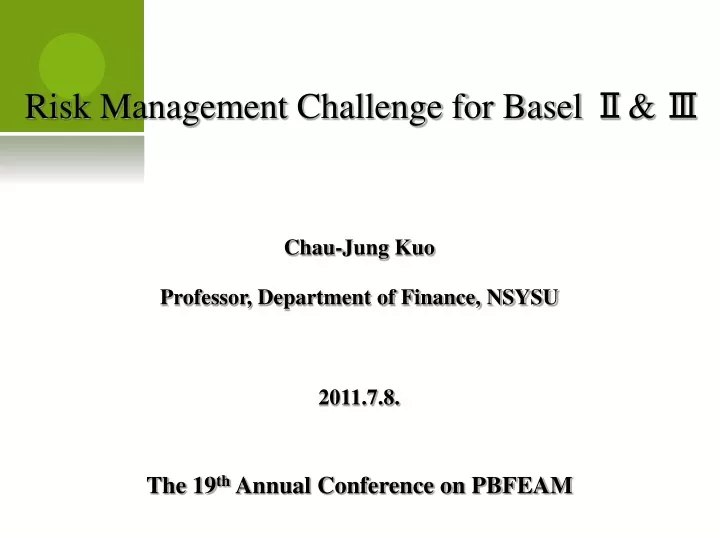 risk management challenge for basel