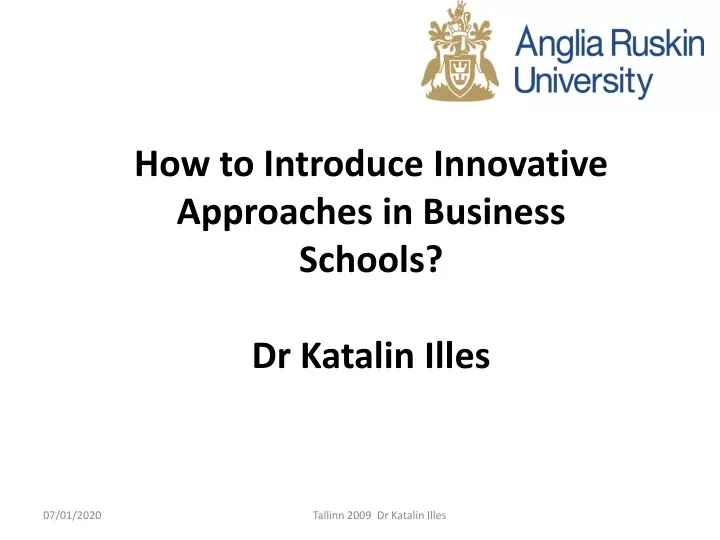 how to introduce innovative approaches