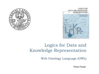 Logics for Data and  Knowledge Representation