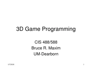 3D Game Programming