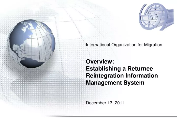 international organization for migration overview