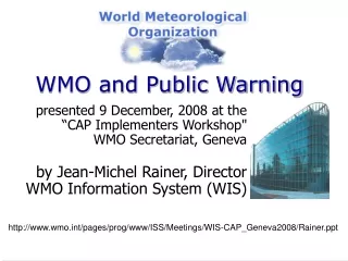 WMO and Public Warning