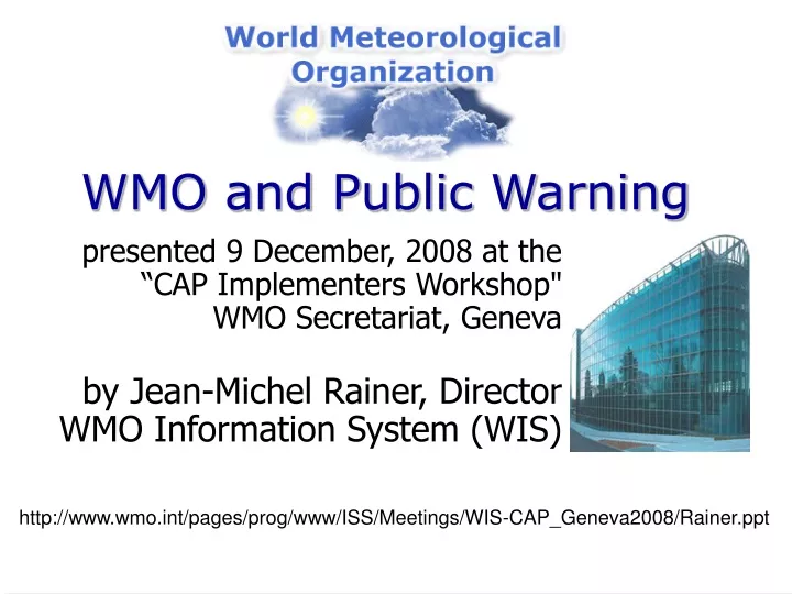 wmo and public warning