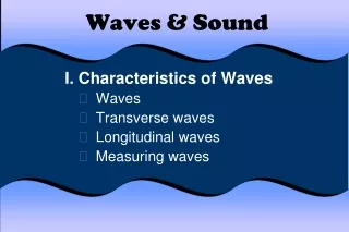 Waves &amp; Sound