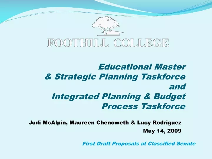 educational master strategic planning taskforce