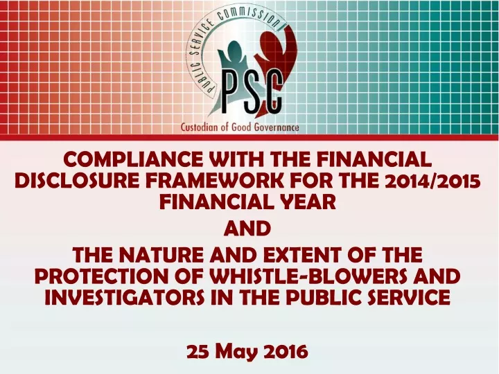 compliance with the financial disclosure