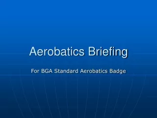 Aerobatics Briefing