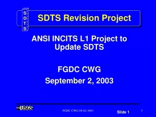 SDTS Revision Project