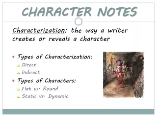 CHARACTER NOTES