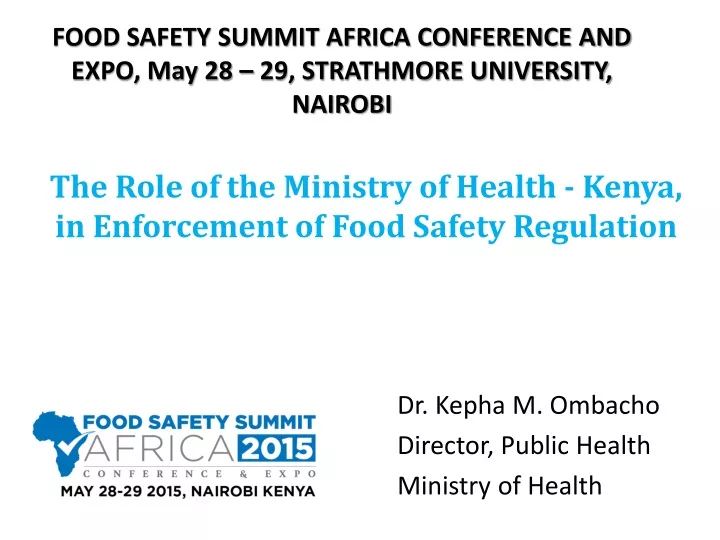 food safety summit africa conference and expo may 28 29 strathmore university nairobi