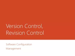 Version Control,  Revision Control