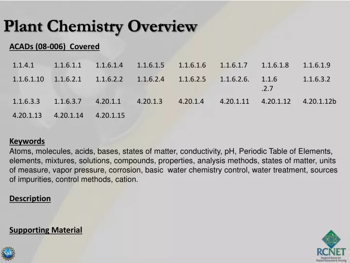 plant chemistry overview