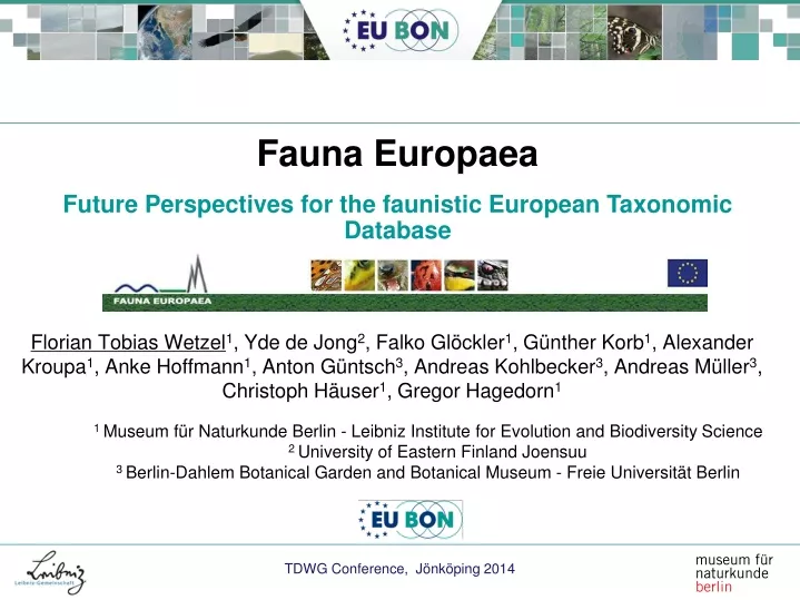 fauna europaea future perspectives