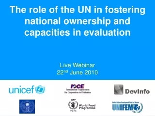 The role of the UN in fostering national ownership and capacities in evaluation