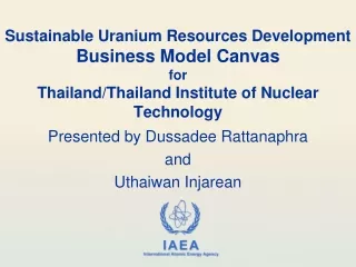 Presented by Dussadee Rattanaphra and Uthaiwan Injarean