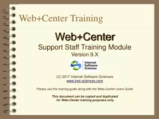Web+Center Training