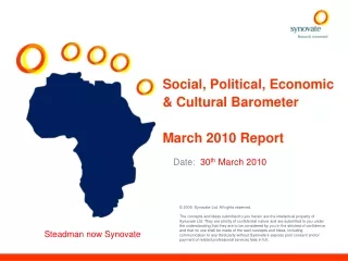 Social, Political, Economic &amp; Cultural Barometer March 2010 Report