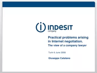 Practical problems arising in Internet negotiation. The view of a company lawyer