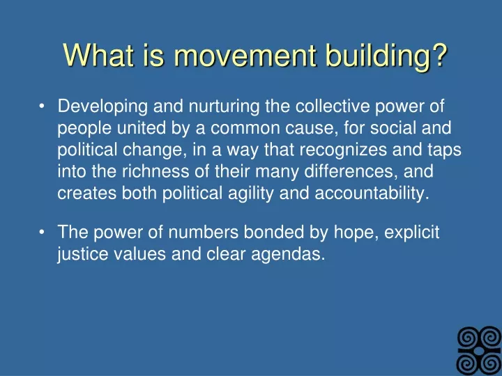 what is movement building