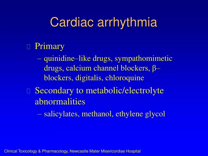 cardiac arrhythmia