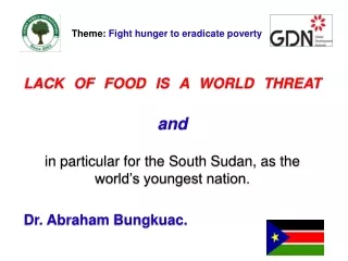 Theme:  Fight hunger to eradicate poverty