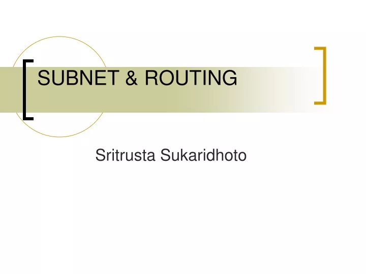 subnet routing