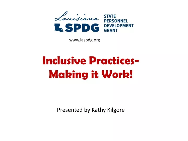 inclusive practices making it work