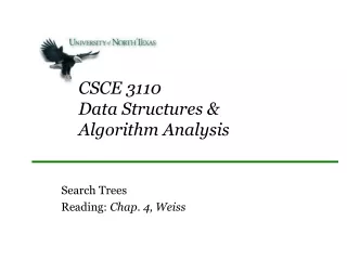 CSCE 3110 Data Structures &amp;  Algorithm Analysis