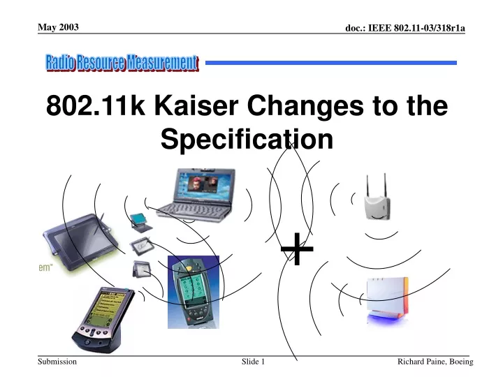 802 11k kaiser changes to the specification