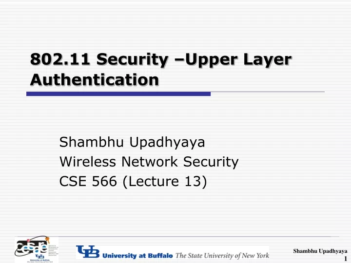 802 11 security upper layer authentication
