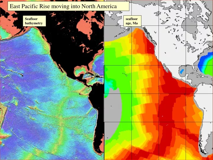 east pacific rise moving into north america