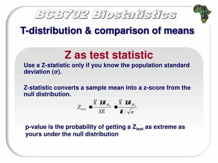 t distribution comparison of means