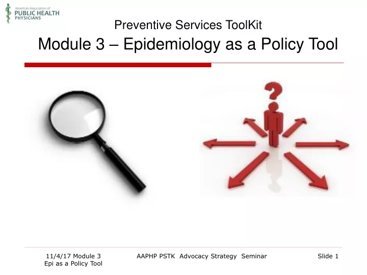 preventive services toolkit module 3 epidemiology