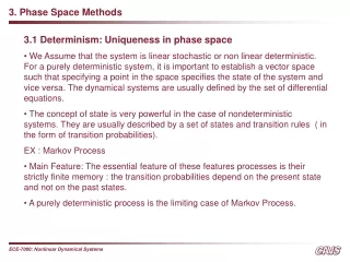 3. Phase Space Methods