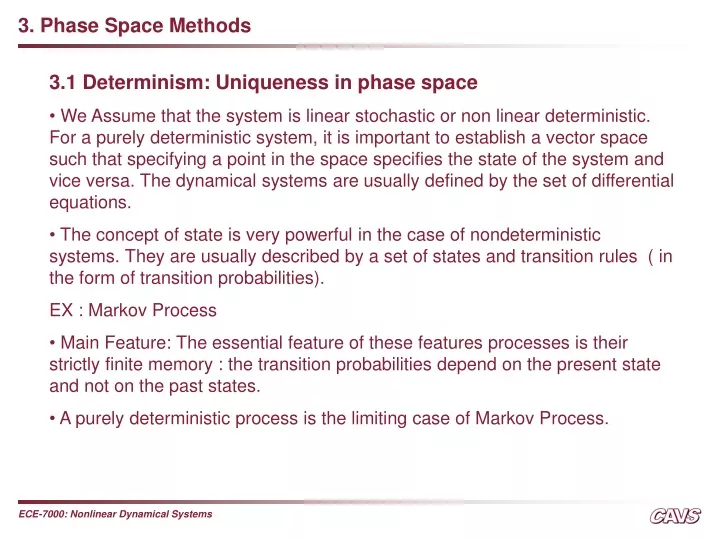 3 phase space methods