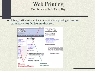 Web Printing Continue on Web Usability