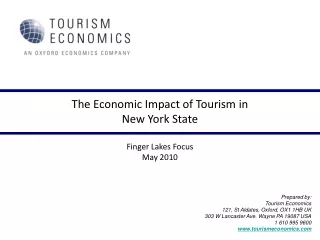 The Economic Impact of Tourism in   New York State Finger Lakes Focus May 2010
