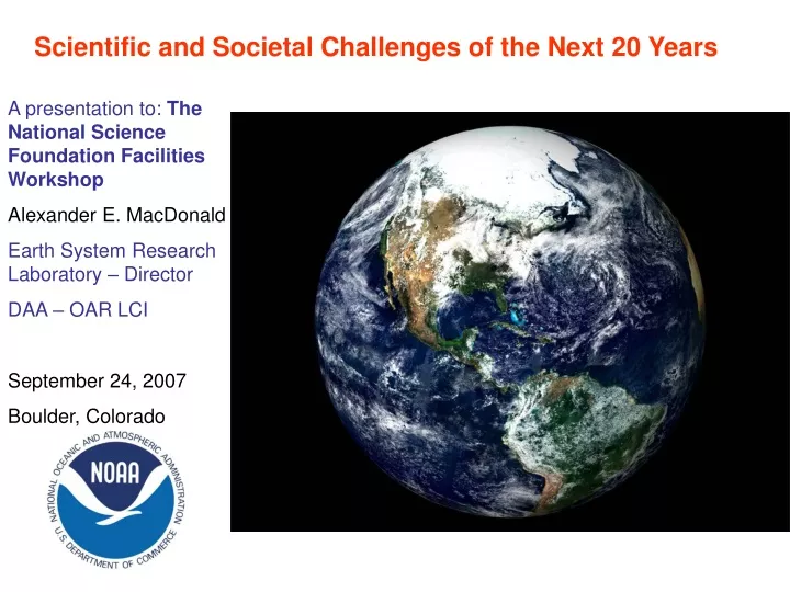 scientific and societal challenges of the next