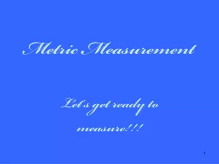 Metric Measurement