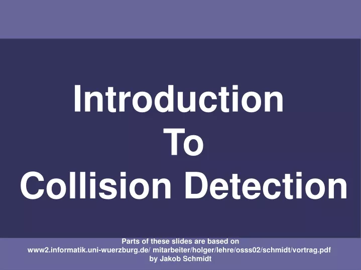 introduction to collision detection