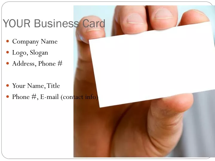 your business card