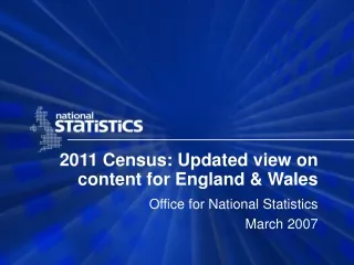 2011 Census: Updated view on content for England &amp; Wales