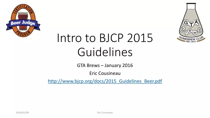 intro to bjcp 2015 guidelines