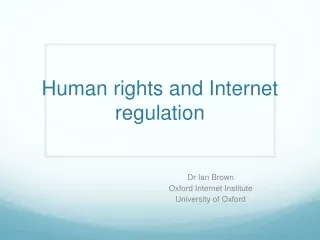 Human rights and Internet regulation