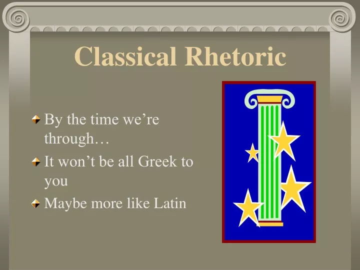 classical rhetoric