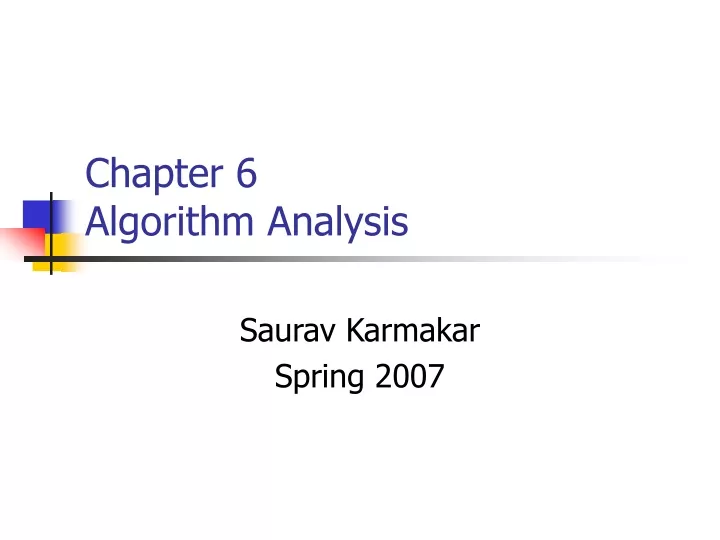 chapter 6 algorithm analysis