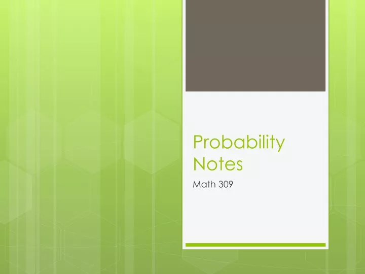 probability notes